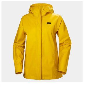 Helly Hanson Moss Rain Jacket NWT & Patch kit YELLOW